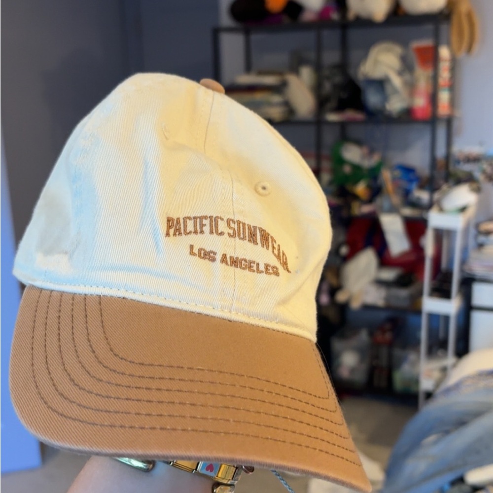 Pacific Sunwear Kids' Cream and Tan Hat